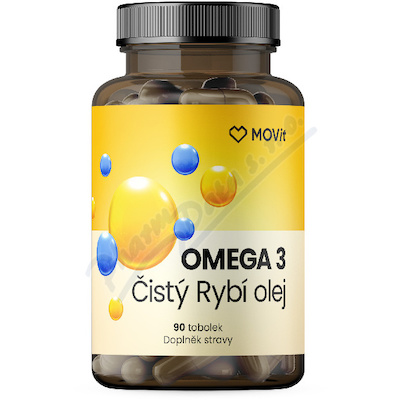 MOVit Omega 3 Čistý Rybí Olej tob.90