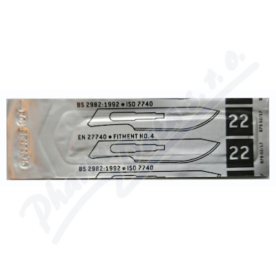 Čepelka skalp.SURGEON č.22 sterilní 1ks