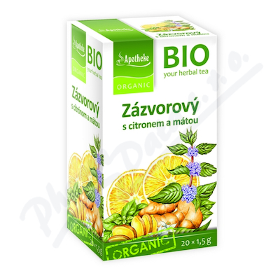 Apotheke BIO Zázvor s citronem a mátou čaj 20x1.5g