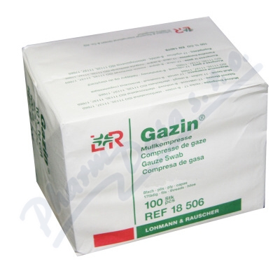 Gáza hydrofil.skl.kompr.Gazin 8vr.18x8cm/100ks