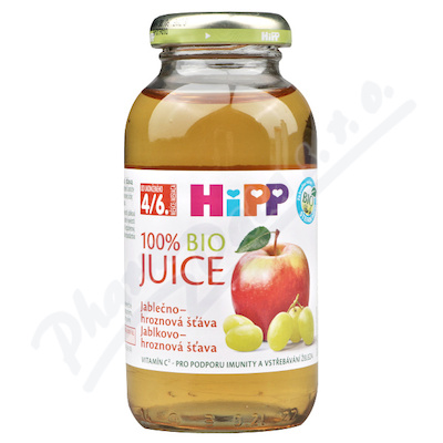 HiPP 100% Jablečno-hroznová šťáva BIO 4/6m 200ml