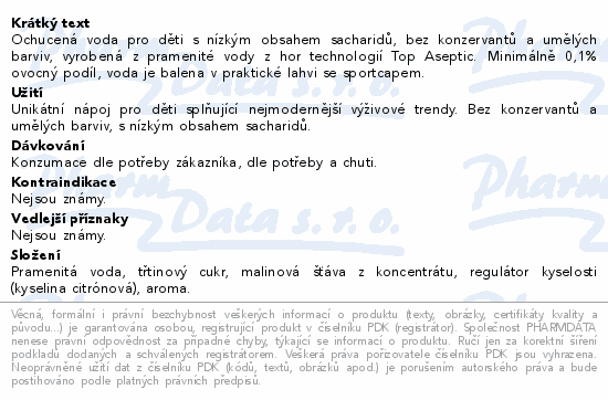 KUBÍK Waterrr malina 500ml