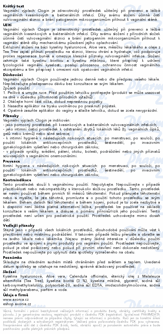 Clogin vaginální výplach 5x100ml