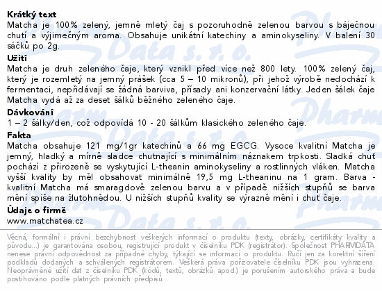 Matcha Tea Harmony BIO 30x2g