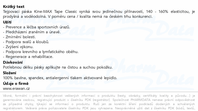 Kine-MAX Classic kinesiology tape oranžový 5cmx5m