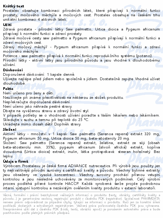 ADVANCE Prostalex prostata cps.60