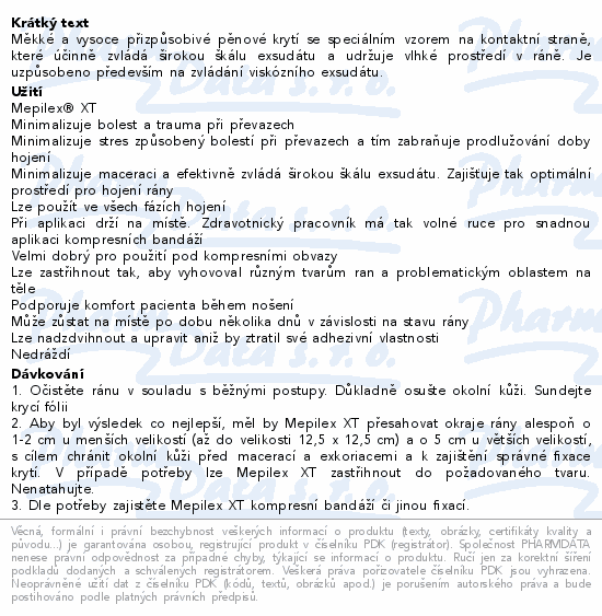 Mepilex XT absorp.pěn.silikon.krytí 10x20cm 5ks