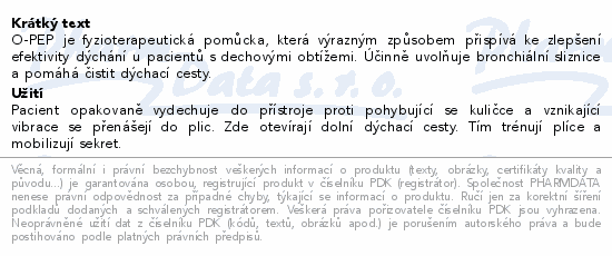 PARI O-PEP respirační pomůcka