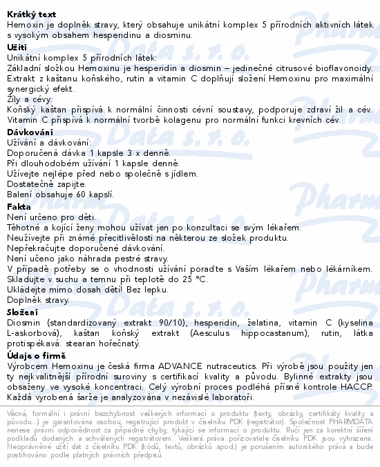 ADVANCE Hemoxin žíly a cévy cps.60