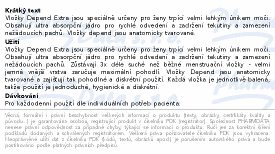 Depend Pads Extra inkont.vložky ženy 10ks