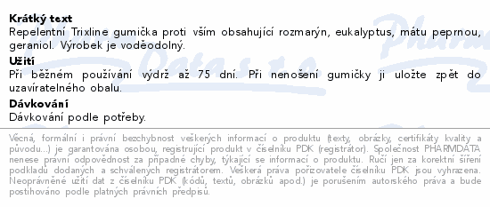 Trixline TR265 gumička proti vším mix barev 1ks