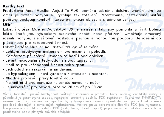 Mueller Adjust to fit ortéza lokte