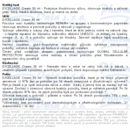 ESTHEDERM Excellage krém 50ml