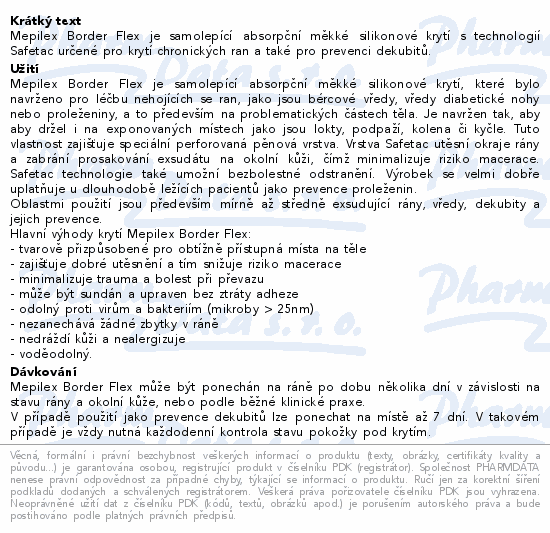 Mepilex Border Flex krytí (ovál) 15x19cm 5ks