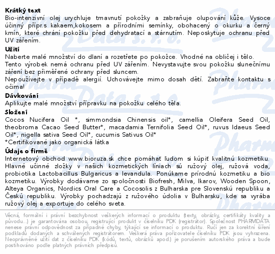 WoodenSpoon Olej pro intenzivní opálení 50 ml