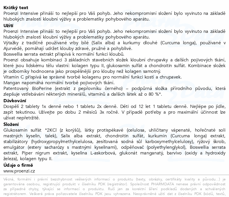 Proenzi Intensive tbl.120+60 Promo