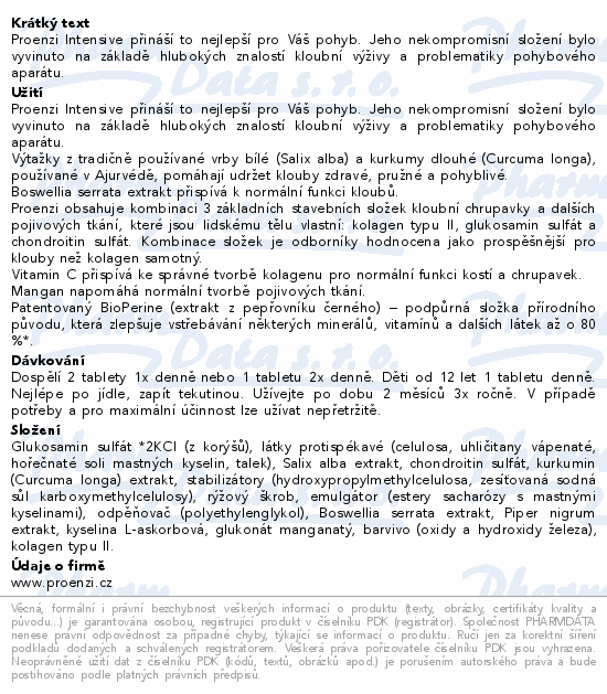 Proenzi Intensive tbl.120+60 Promo 2025