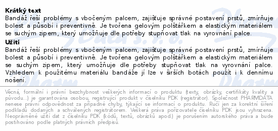 svorto 028 Band.Hallux Valg.gel.chr.palce S/M levá