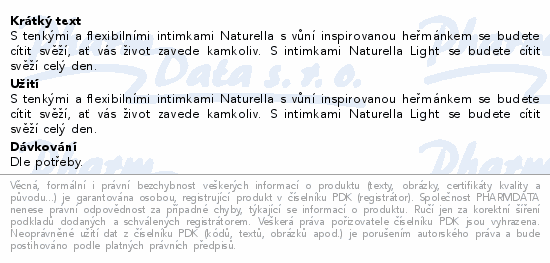 Naturella Camomile light intimky 100ks