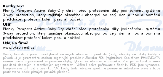 Pampers Active Baby 6 plenky13-18kg 128ks