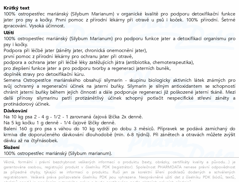 Canvit BARF Silybum Marianum 160g