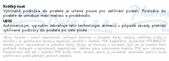 Vyhřívaná podložka do postele Beurer TS 19