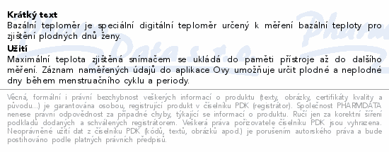 Bazální teploměr Beurer OT 30