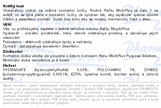 ReNu MultiPlus Flight Pack 100ml Bausch+Lomb