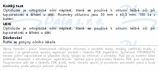 3M Opticlude Oční okluzor Mini 1537 50x62mm 100ks