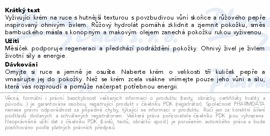 LEROS živel Oheň krém na ruce 50ml