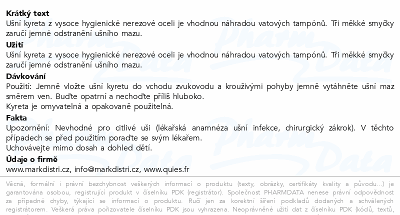 Quies čistič uší