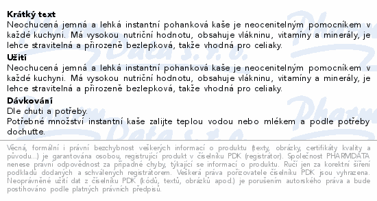 Pohanková kaše 500g Wolfberry