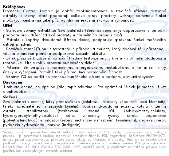 Prostenal Control tbl.70+20 Promo 2025