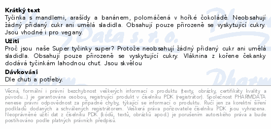 EMCO Super ořechy tyčinka čoko a banán 35g