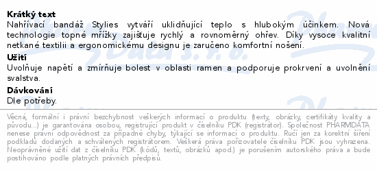 Stylies Comfort and Care nahř.bandáž na pr. rameno