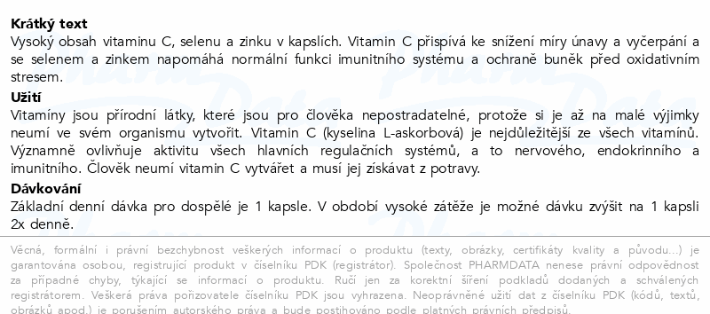 NEOBOTANICS Lipozomální vit.C plus Zn+Se cps.60