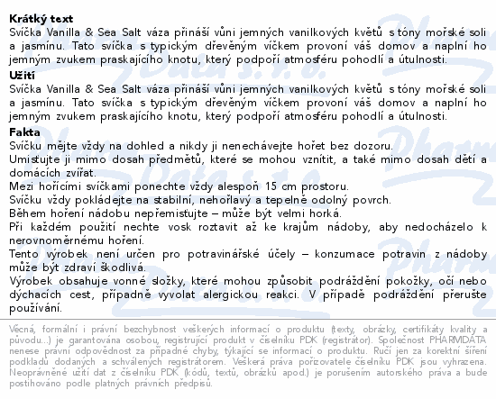 WoodWick Vanilla&Sea Salt vonná svíčka 275g