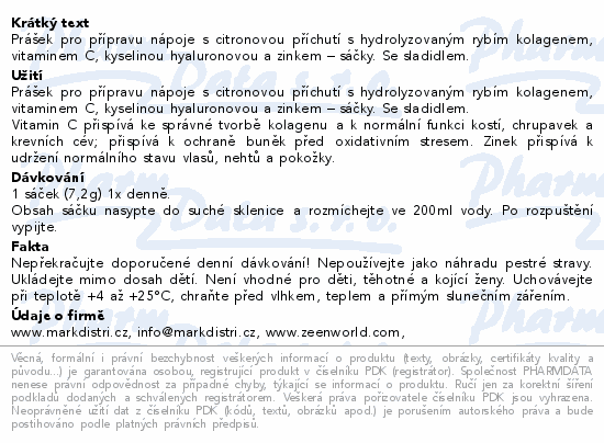 ZEEN Collagen 7200mg 30x7.2g