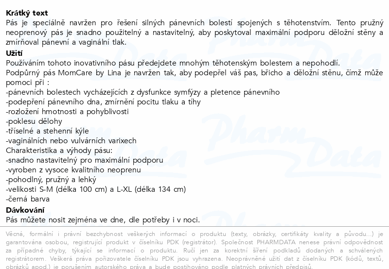 MomCare těhotenský a poporodní podpůrný pás L-XL