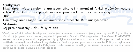 Urologický čaj s brusinkou 20x1.5g AGmed