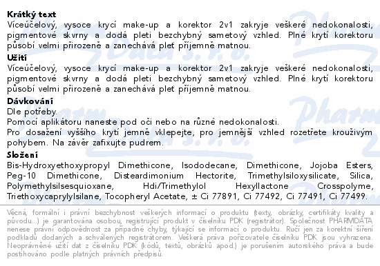 Dermacol Infinity make-up&korektor Fair 01 20g