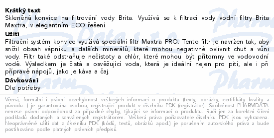 BRITA Skleněná konvice + filtr sv.modrá 2.5l NEW
