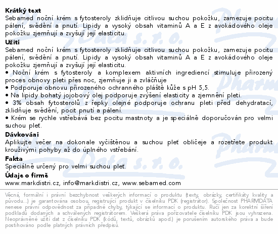 SEBAMED Anti-dry noční krém 50ml