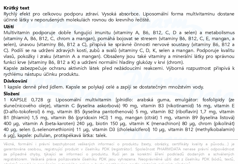 ALAVIS MAXIMA Liposomální multivitaminy cps.30