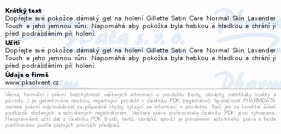 Satin Care Normal skin Levander gel na hol.200ml