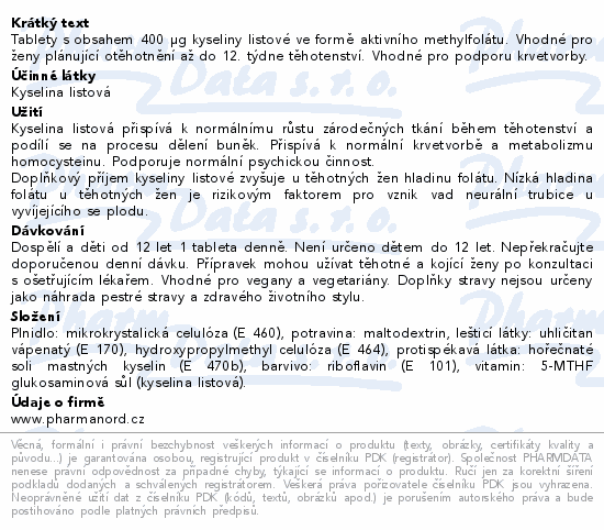 Pharma Nord Bioaktivní Folic tbl.60