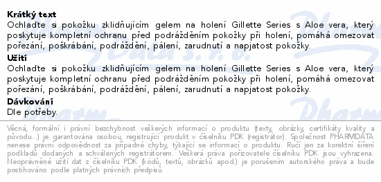 Gillette Series Sensitive gel na holení 200ml