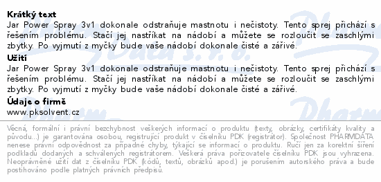 Jar Power Lemon sprej 3v1 2x500ml