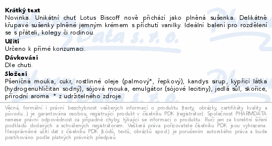 Lotus Biscoff vanilla flavour 5ks