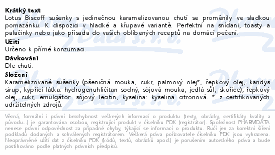 Lotus Biscoff pomazánka ze sušenek Crunchy 380g